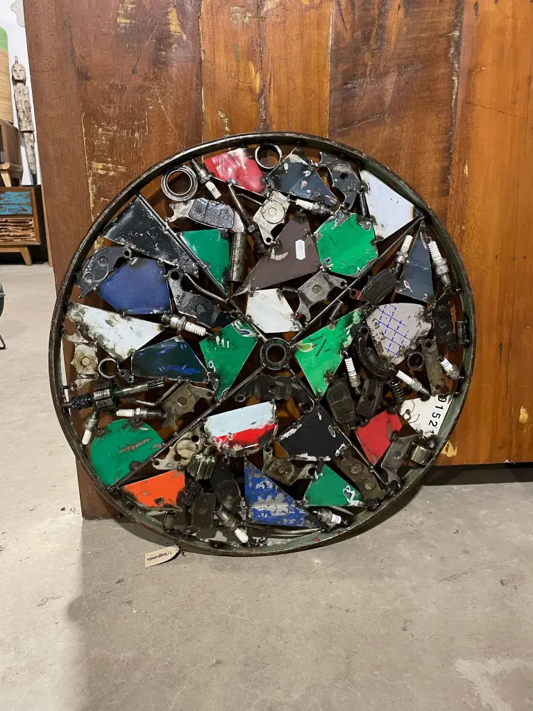 Applique Murale '100% Récup' - Upcycling - 58 x 58 x 8 cm