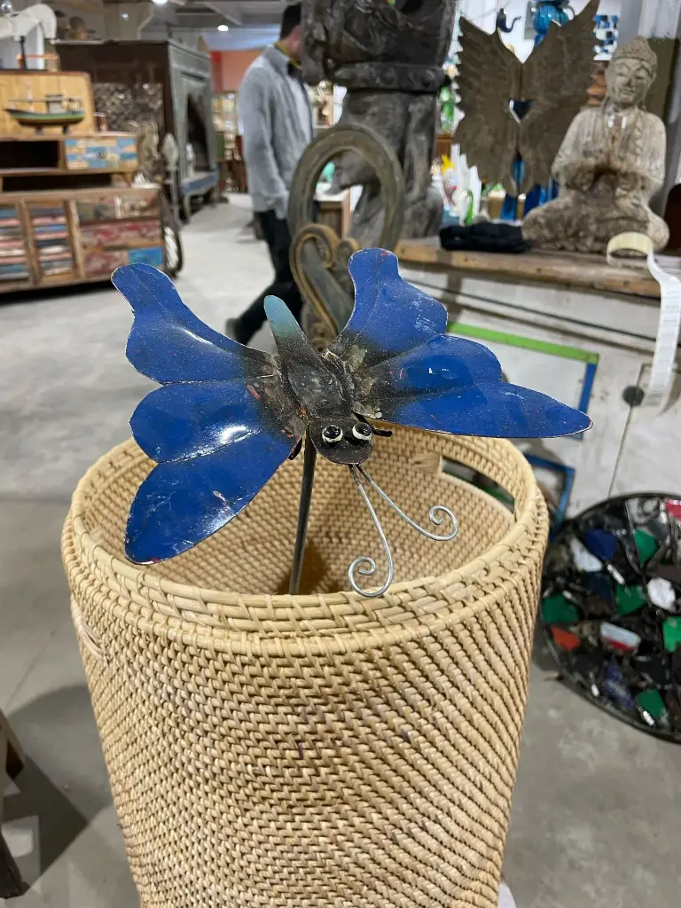 Pique pour Jardin 'Papillon' - Bleu - 80 x 17 x 16 cm