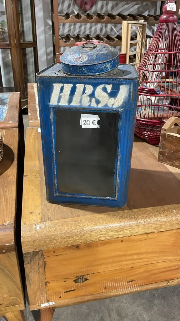 Lanterne - Bleu - 40 x 23,5 x 23,5 cm