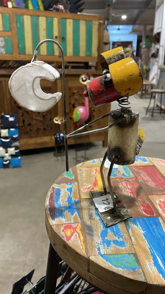 Chien Pêcheur - Upcycling - 22 x 20 x 8 cm