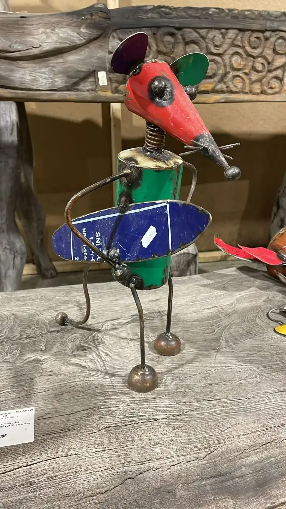 Souris Surfeuse - Upcycling - 40 x 28 x 7 cm