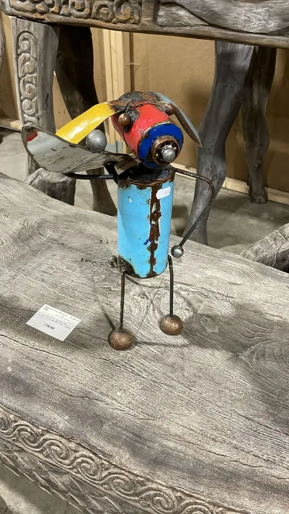 Chien Surfeur - Upcycling - 38 x 30 x 20 cm