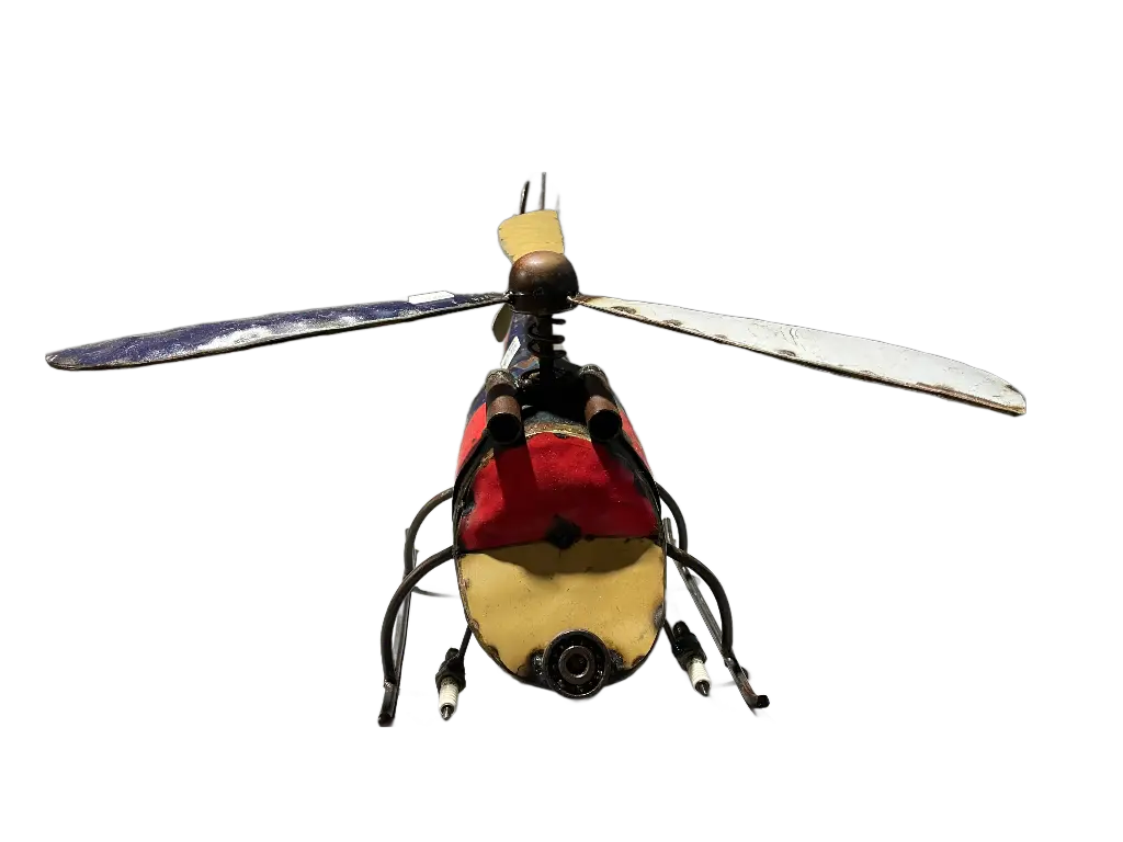 Hélicoptère Upcycling - Petit - 25 x 43 x 64 cm