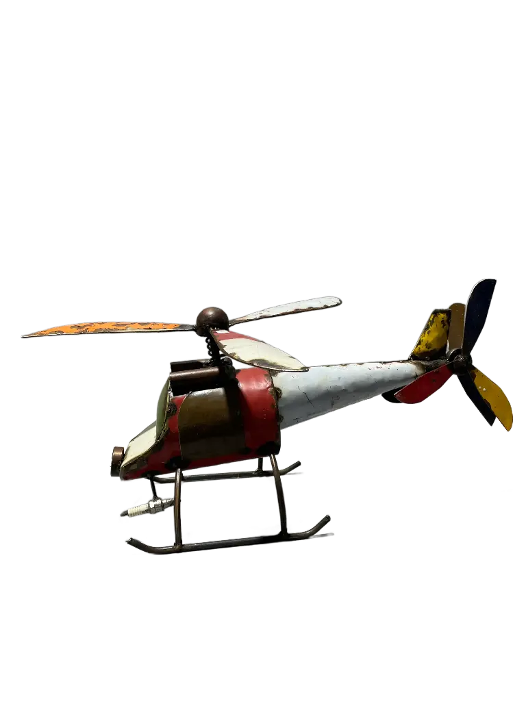 Hélicoptère Upcycling - Petit - 25 x 43 x 64 cm