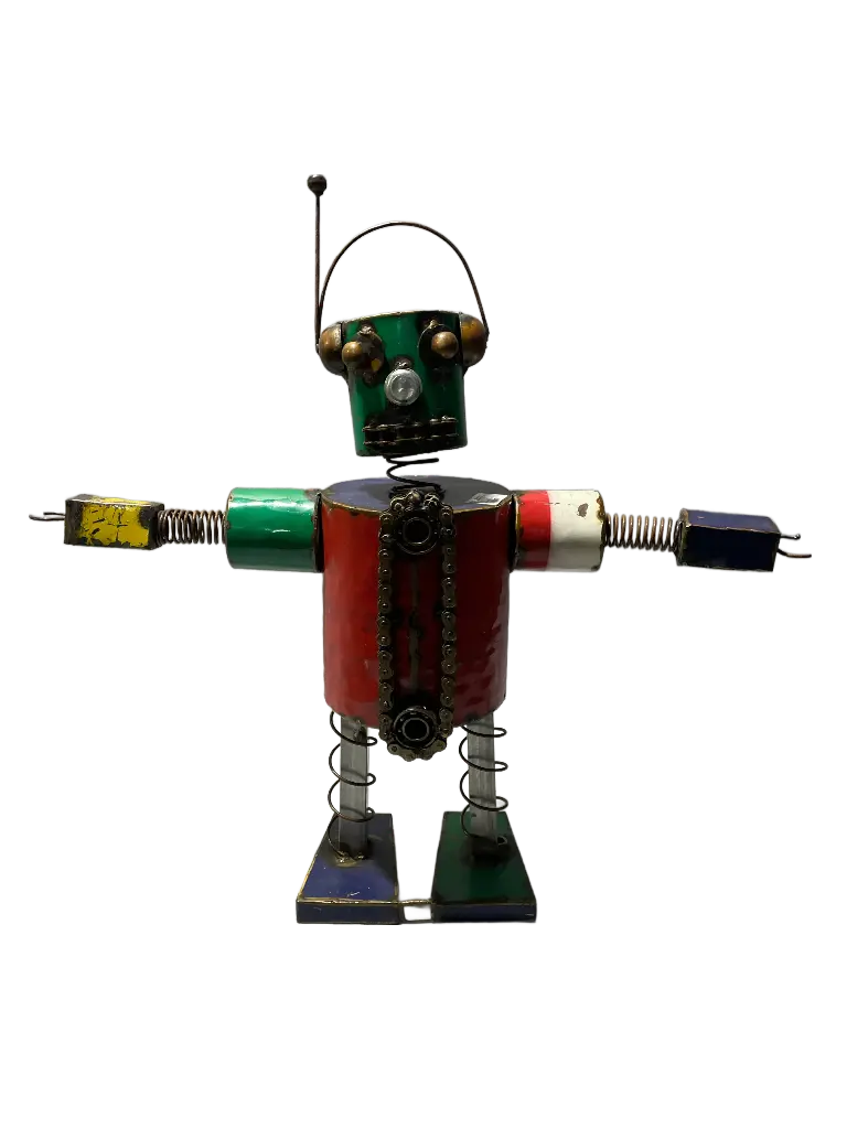 Robot Music Upcycling - 60 x 60 x 17 cm