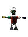 Robot Music Upcycling - 60 x 60 x 17 cm