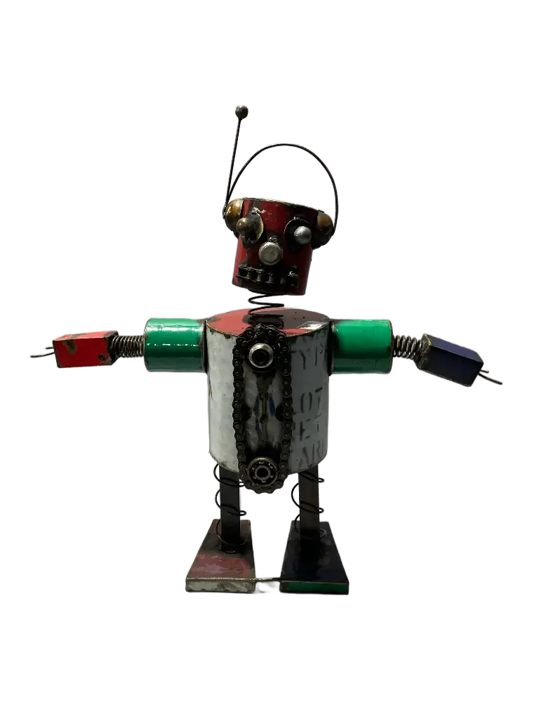 Robot Music Upcycling - 60 x 60 x 17 cm