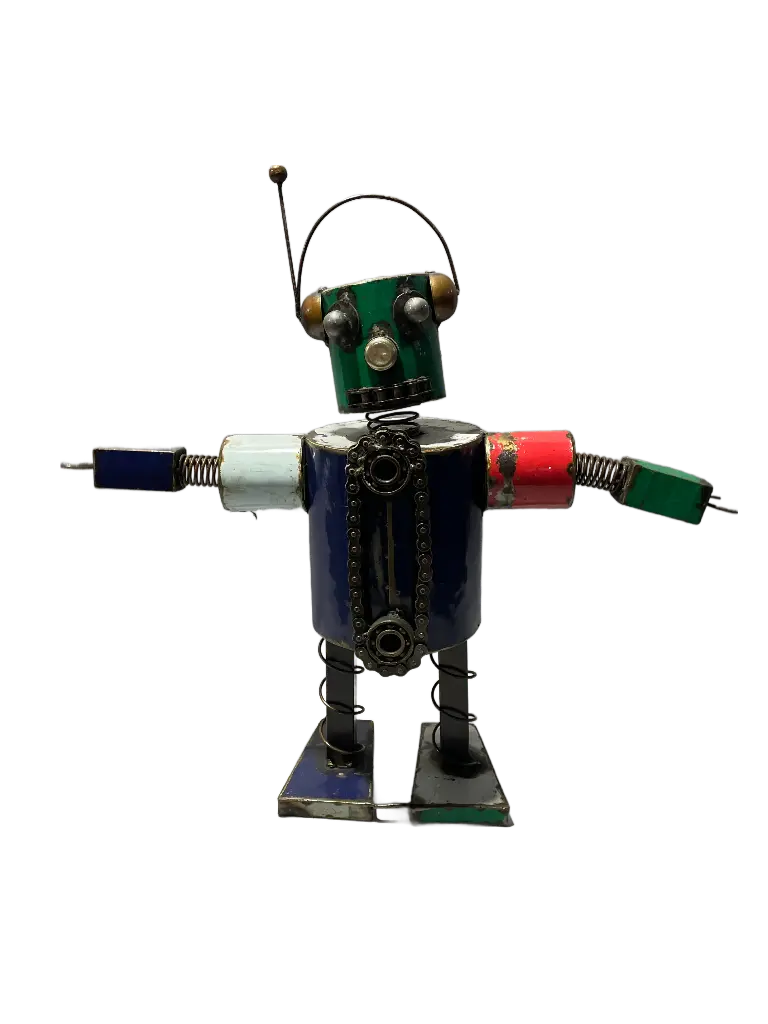 Robot Music Upcycling - 60 x 60 x 17 cm
