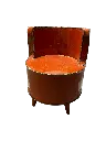 Fauteuil Simple Upcycling - Orange - 75 x 58 x 58 cm