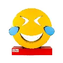 Emoji - 🤣 - Se rouler par terre de rire - 139 x 120 x 30 cm