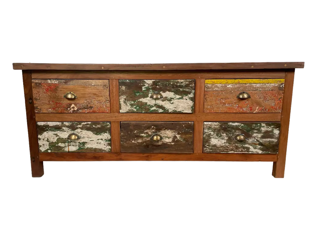 Commode - 6 Tiroirs - 65 x 150 x 45 cm