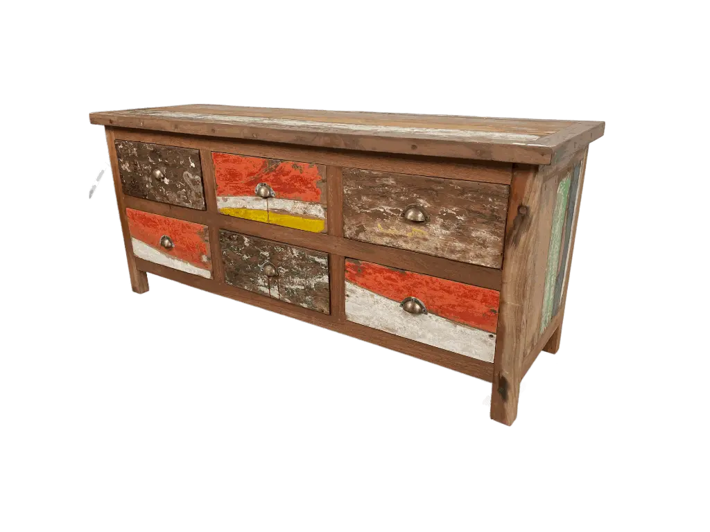 Commode - 6 Tiroirs - 65 x 150 x 45 cm