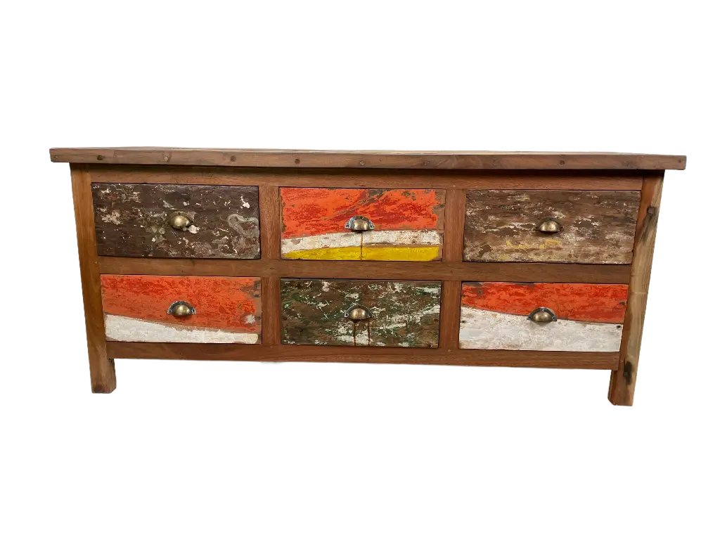 Commode - 6 Tiroirs - 65 x 150 x 45 cm
