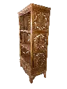 Étagère Sculptée - 3 Étages, 1 Tiroir - 180 x 112 x 45 cm