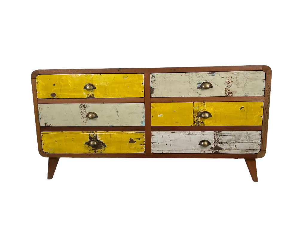 Commode - 6 Tiroirs - 70 x 140 x 40 cm