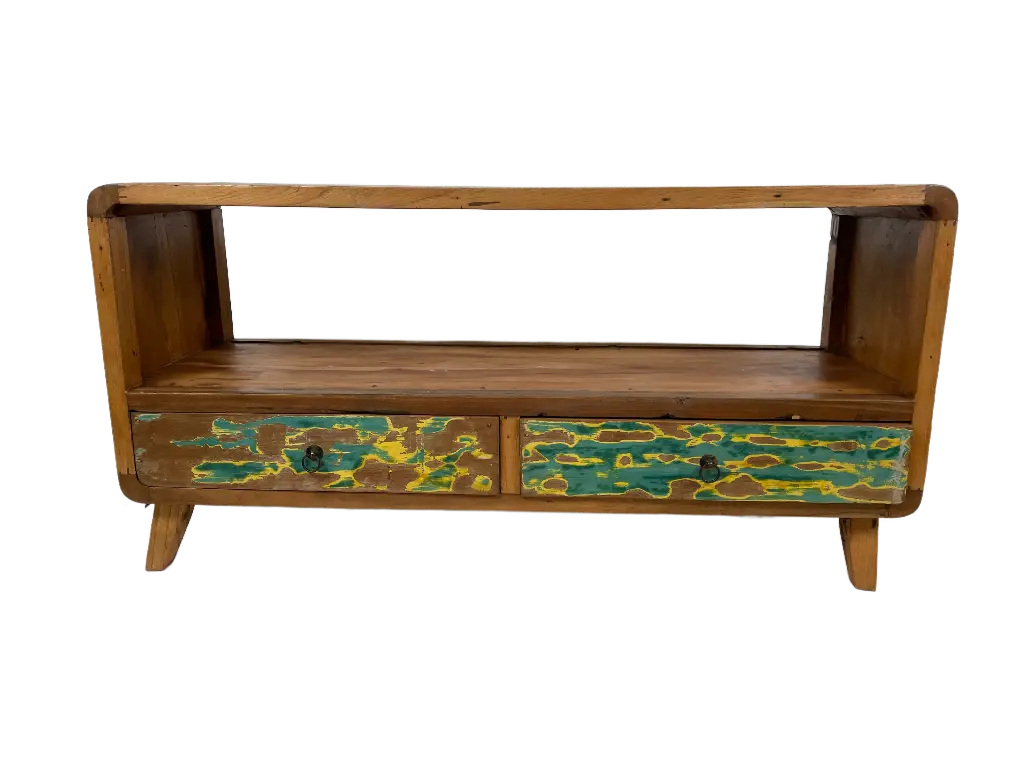 Meuble TV - 1 Étage, 2 Tiroirs - 60 x 120 x 40 cm