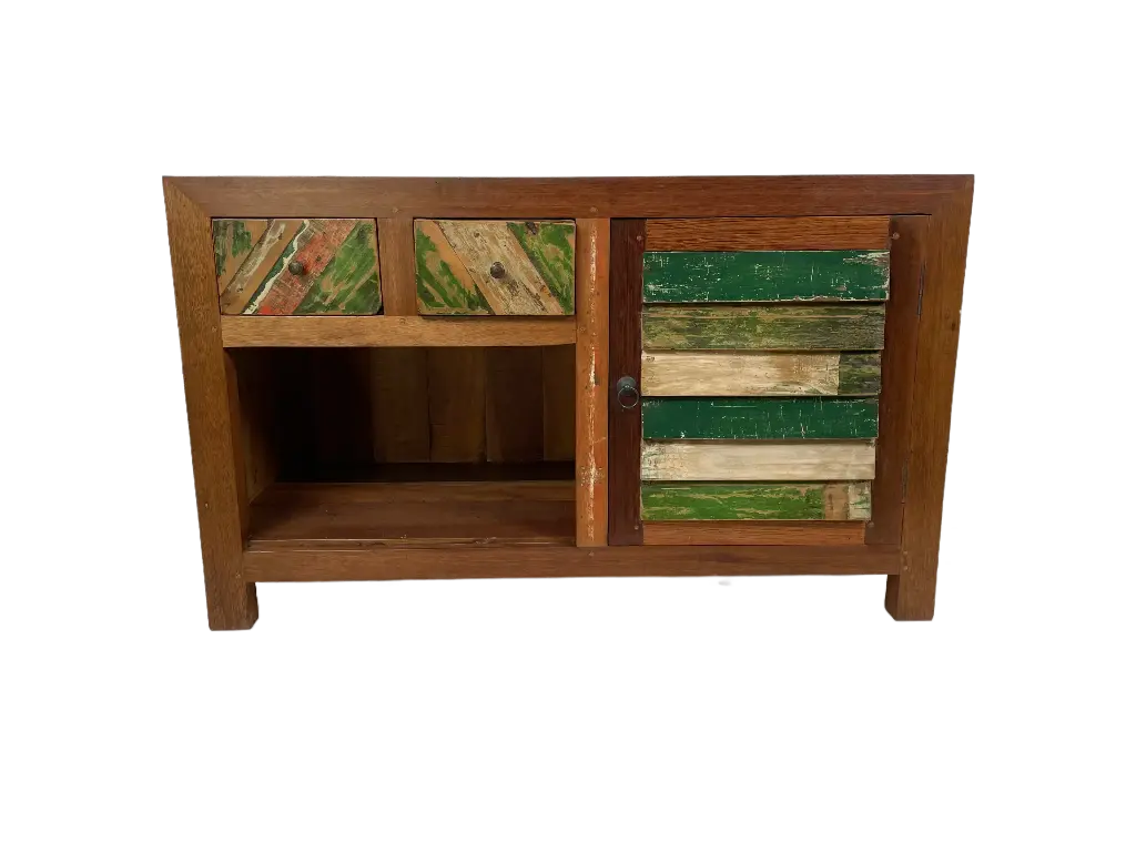Meuble TV - 1 Porte, 2 Tiroirs - 60 x 100 x 40 cm