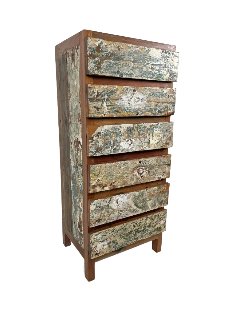 Commode - 6 Tiroirs - 120 x 51 x 43 cm