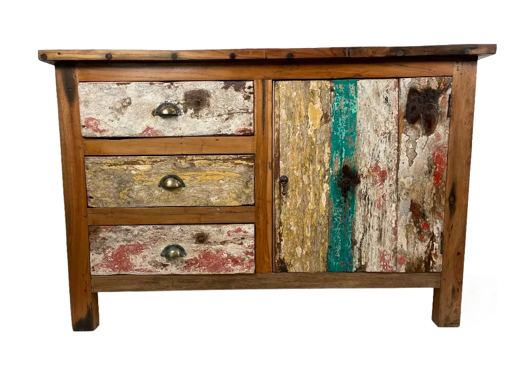 Buffet - 1 Porte, 3 Tiroirs - 80 x 120 x 50 cm