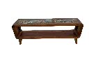 Table Basse - 1 étagère - 45,5 x 120 x 25 cm