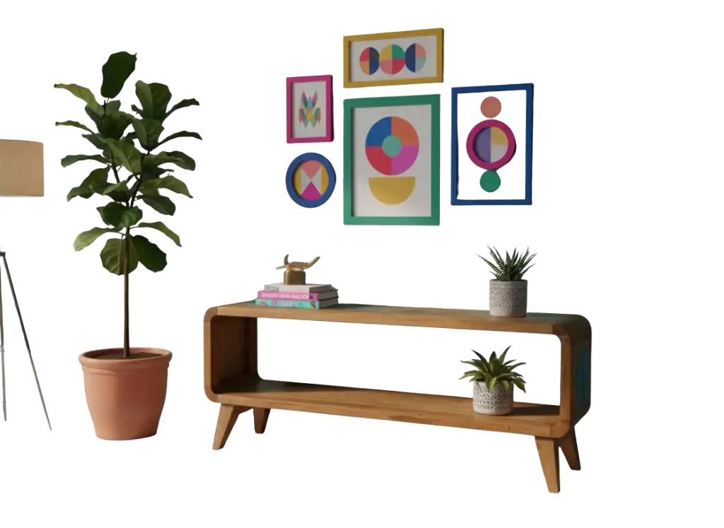 Table Basse - 1 étagère - 45,5 x 120 x 25 cm