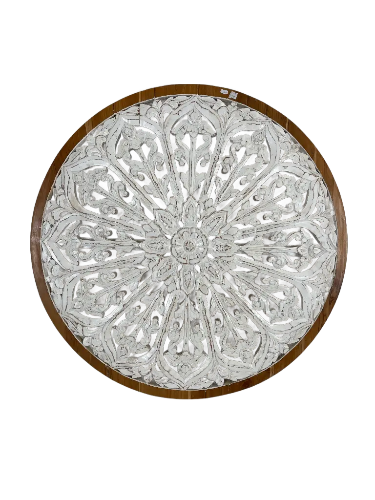 Roue Mandala Sculptée - 108 x 108 x 3 cm