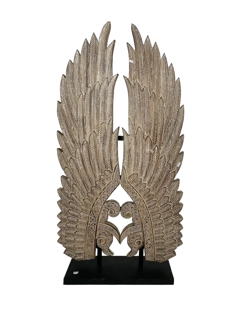 Ailes Sculptées sur Socle - 160 x 80 x 25 cm