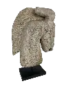 Tête de Cheval Sculptée sur Socle - 39 x 10 x 26 cm