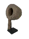 Pièce en Bois Ancien sur Socle - 46 x 25 x 26 cm