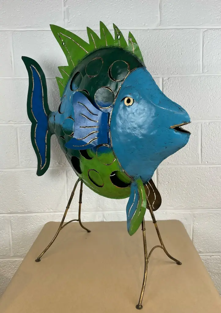 Poisson Daurade - Bleu Clair, Bleu Foncé, Vert Clair & Vert Foncé - 85 x 27 x 69 cm