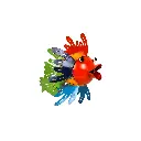 Poisson à Suspendre - Voilé - 25 x 20 x 23 cm