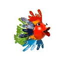 Poisson à Suspendre - Voilé - 32 x 22 x 35 cm