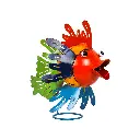 Poisson sur Pied - Voilé - 30 x 25 x 30 cm