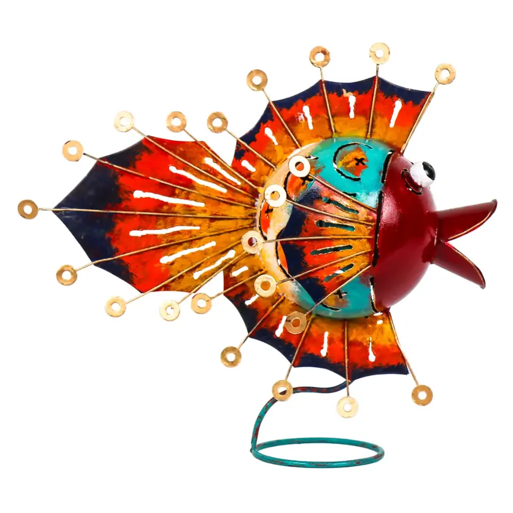 Poisson sur Pied - Œillet - 36 x 30 x 46 cm