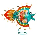 Poisson sur Pied - Œillet - 36 x 30 x 46 cm