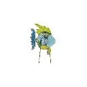 Poisson Daurade - Bleu Clair, Bleu Foncé, Vert Clair & Vert Foncé - 55 x 15 x 38 cm