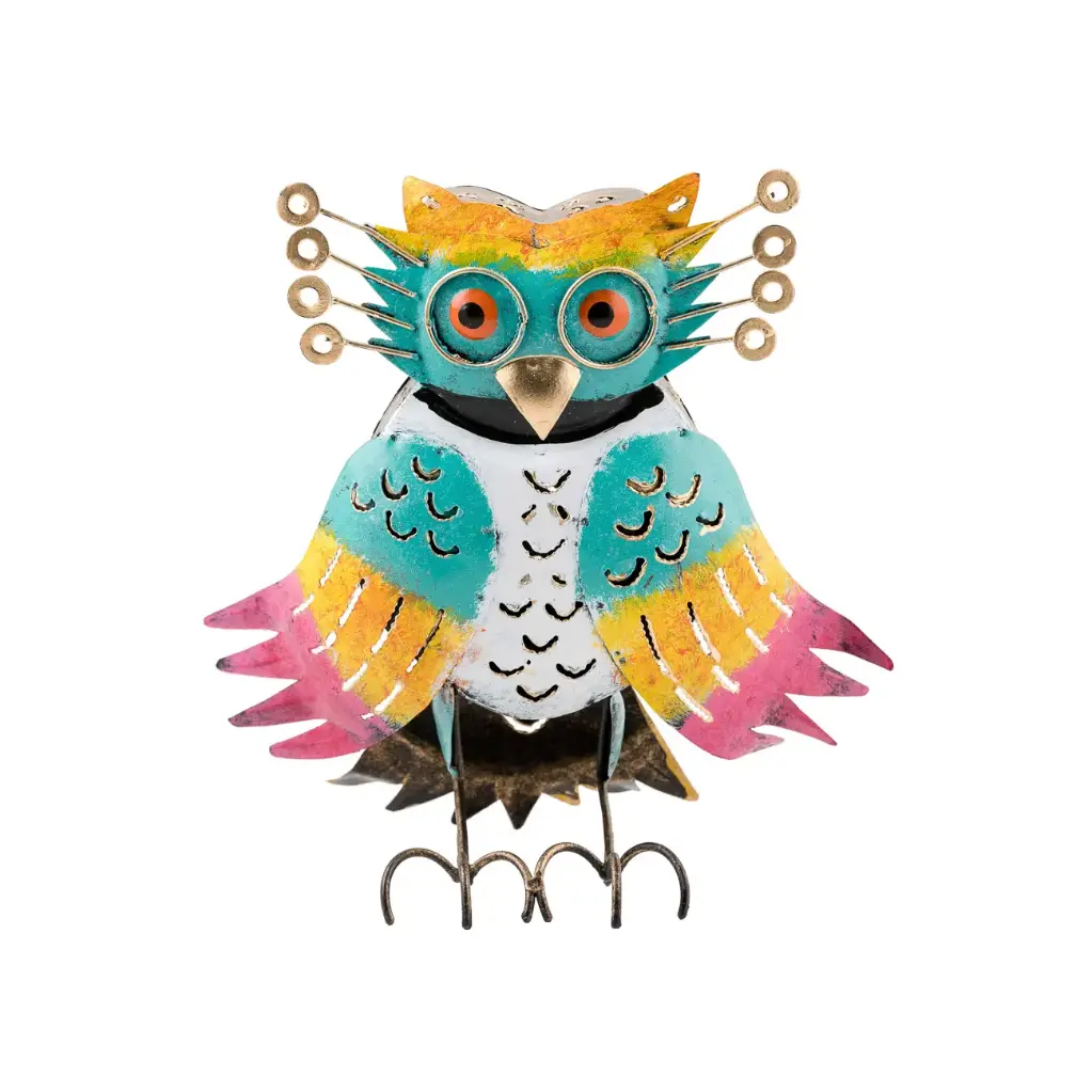 Hibou Lunette - 15 x 12 x 6 cm