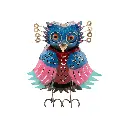 Hibou Lunette - 15 x 12 x 6 cm