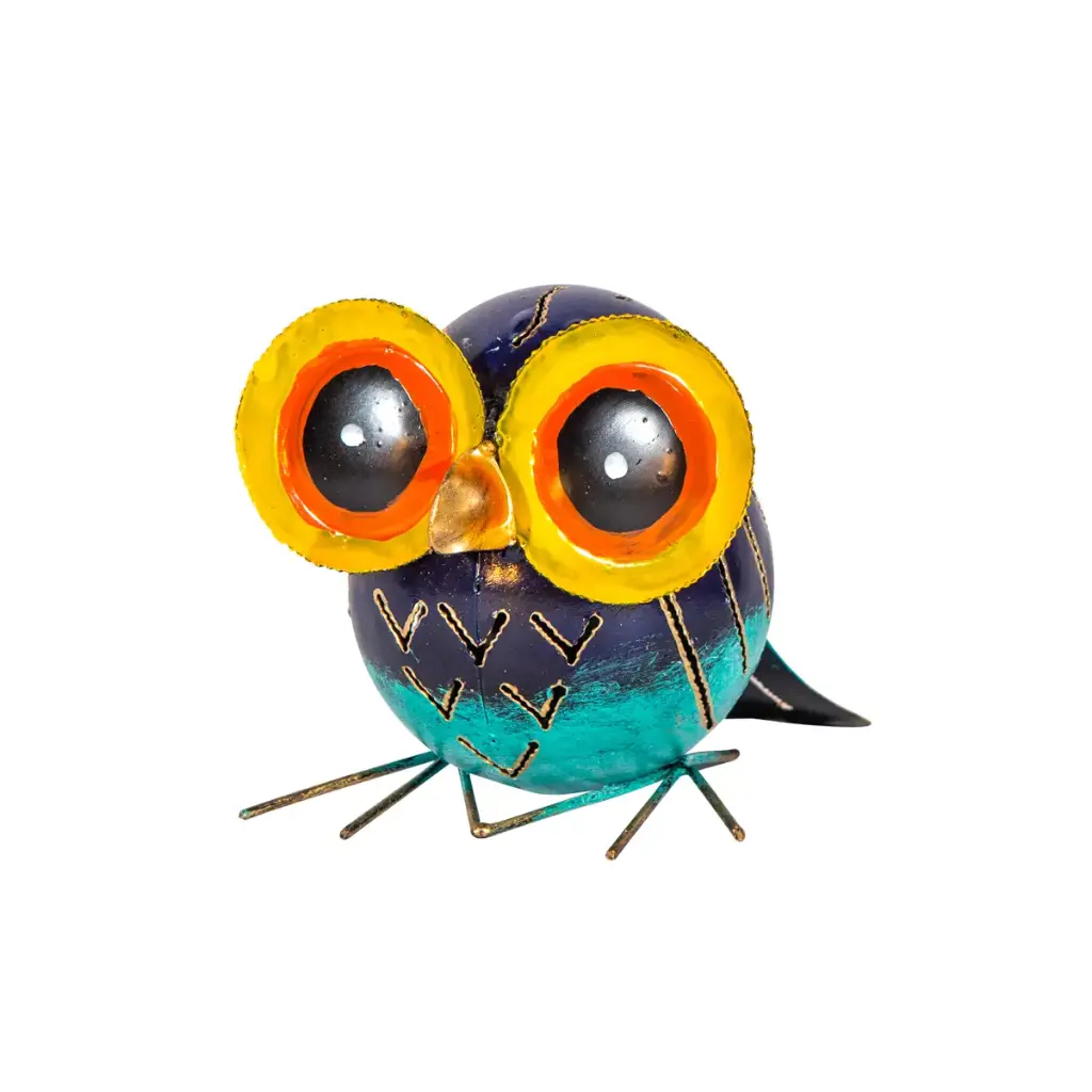 Hibou Grand Yeux - 14 x 13 x 15 cm