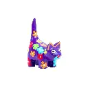 Chat Dali - Mauve à Fleur - 8 x 6 x 3 cm
