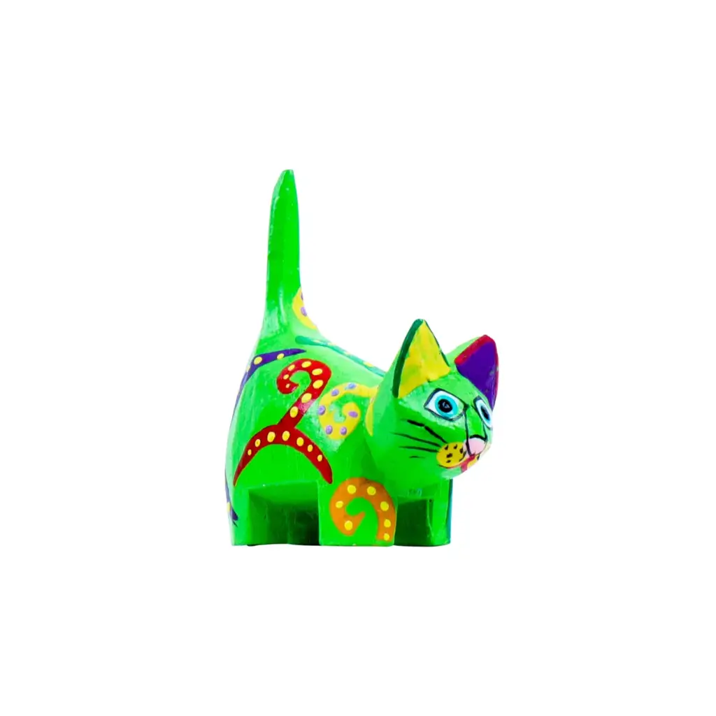 Chat Dali - Vert Flash - 8 x 6 x 3 cm