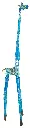 Girafe Dali - Bleu - 195 x 30 x 50 cm