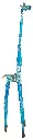 Girafe Dali - Bleu - 195 x 30 x 50 cm