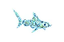 Requin Dali - Bleu Ciel - 9 x 22 x 8 cm