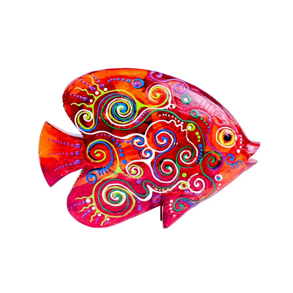 Poisson Dali - Bordeaux - 15 x 20 x 3 cm