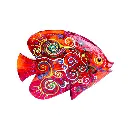 Poisson Dali - Bordeaux - 15 x 20 x 3 cm