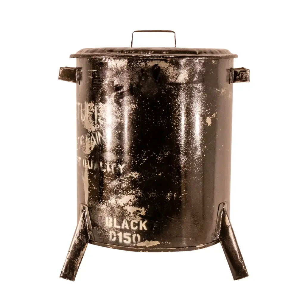 Poubelle Upcycling - Noir - 50 x 37 x 37 cm