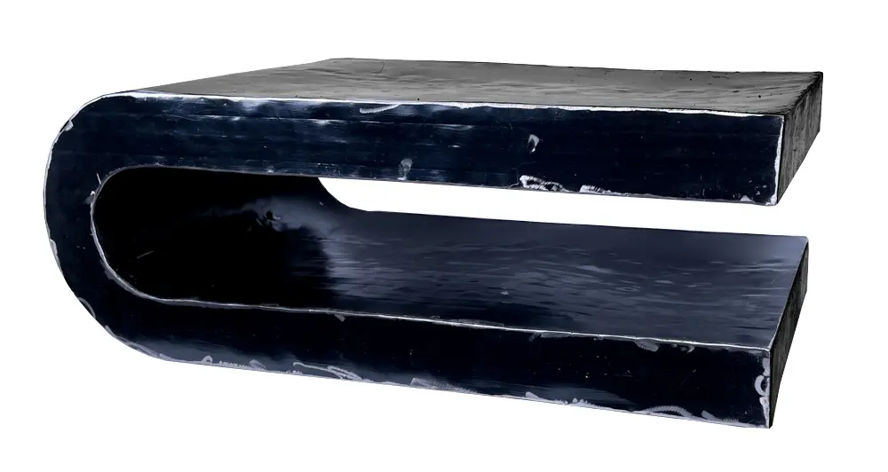 Table Basse en U Upcycling - Noir - 30 x 80 x 40 cm