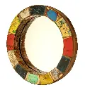 Miroir Rond - Mix Couleur - 25 x 25 x 3,5 cm