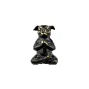 Cochon Yoga Bronze - Noir & Or - 10,5 x 7 x 6,5 cm